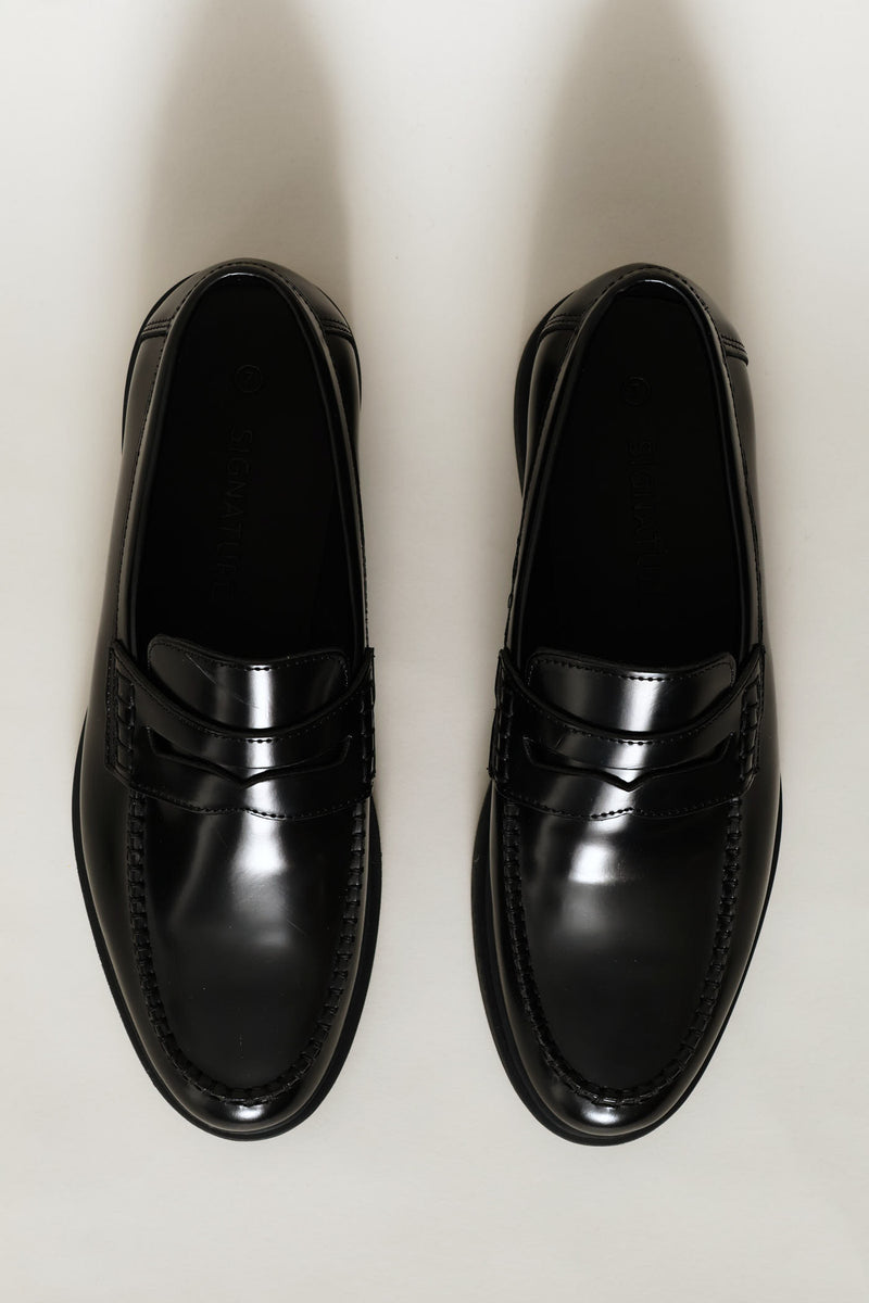 Formal Penny Moccasin Slip On - Black
