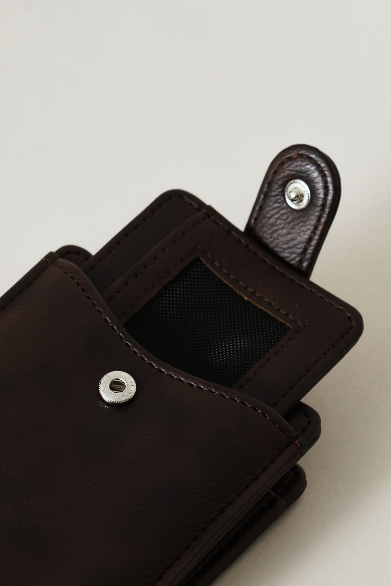 Bill Fold With Removable Cardholder Wallet - Brown