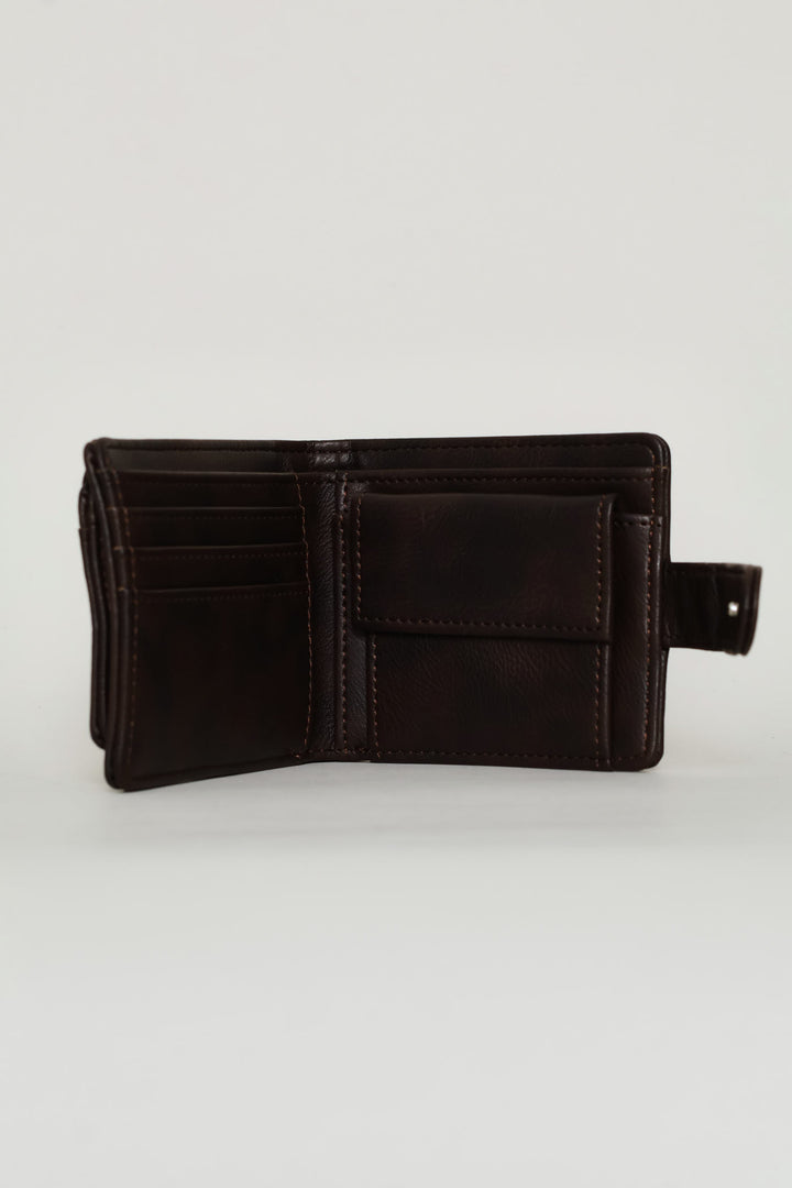 Bill Fold With Removable Cardholder Wallet - Brown