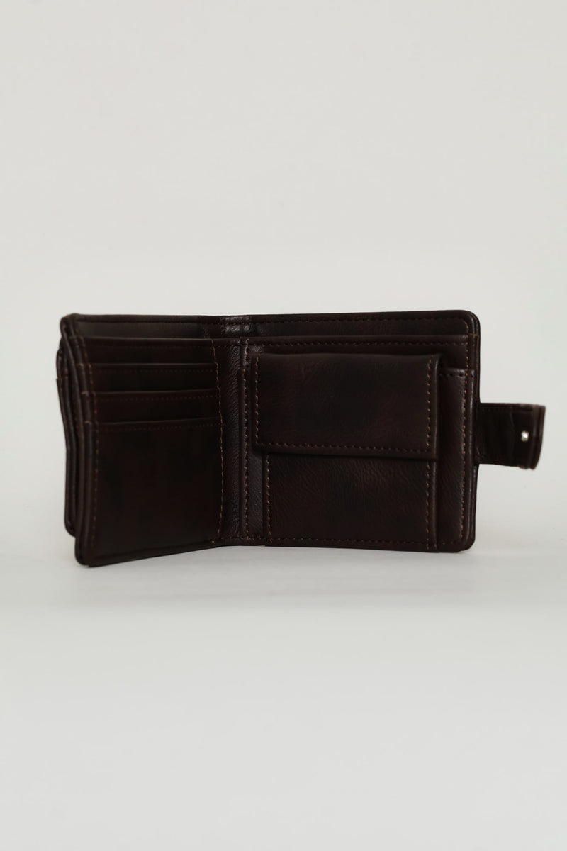 Bill Fold With Removable Cardholder Wallet - Brown