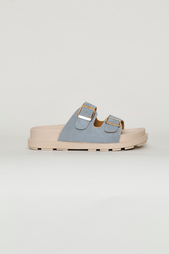 Girls Embossed Upper Health Sandal - Blue