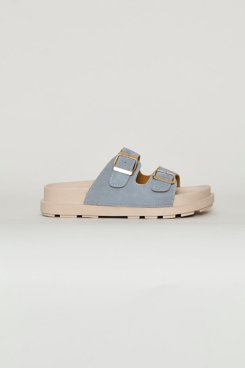 Girls Embossed Upper Health Sandal - Blue