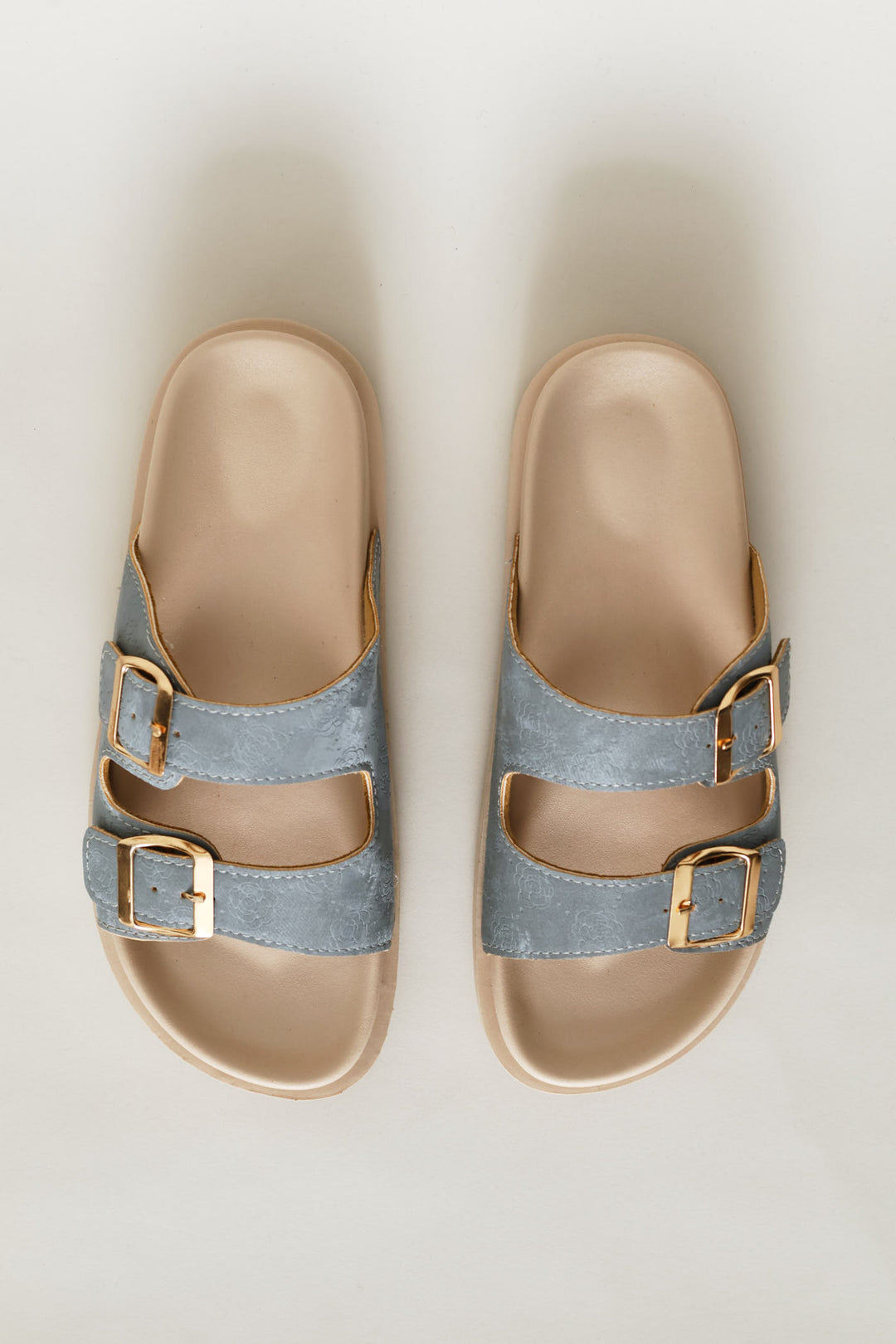 Girls Embossed Upper Health Sandal - Blue