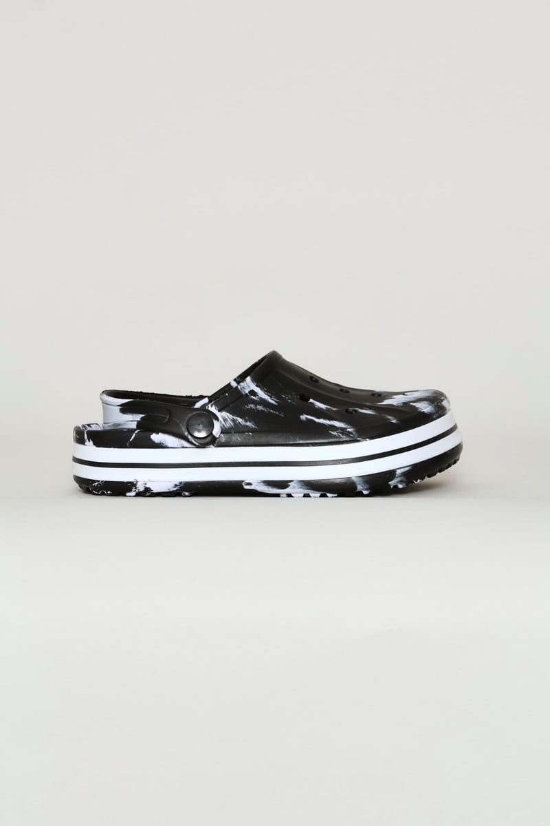 Marbled Clog - Black/Grey