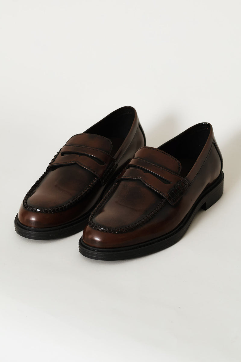 Formal Penny Moccasin Slip On - Brown