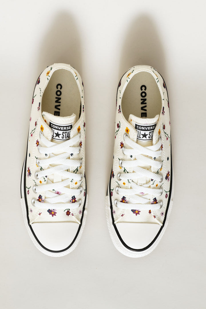Ox Floral Graphic Sneaker - Cream/Red