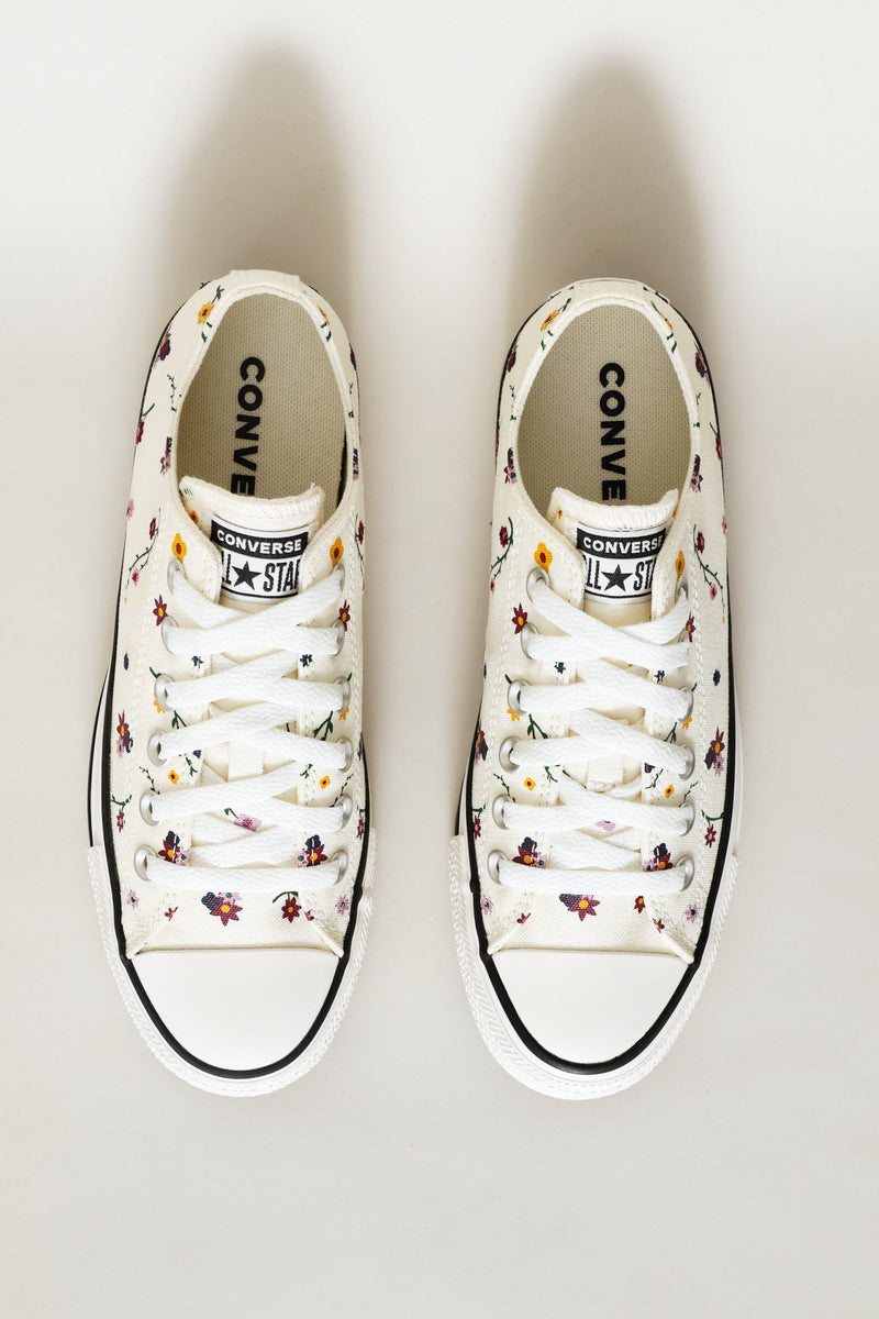 Ox Floral Graphic Sneaker - Cream/Red