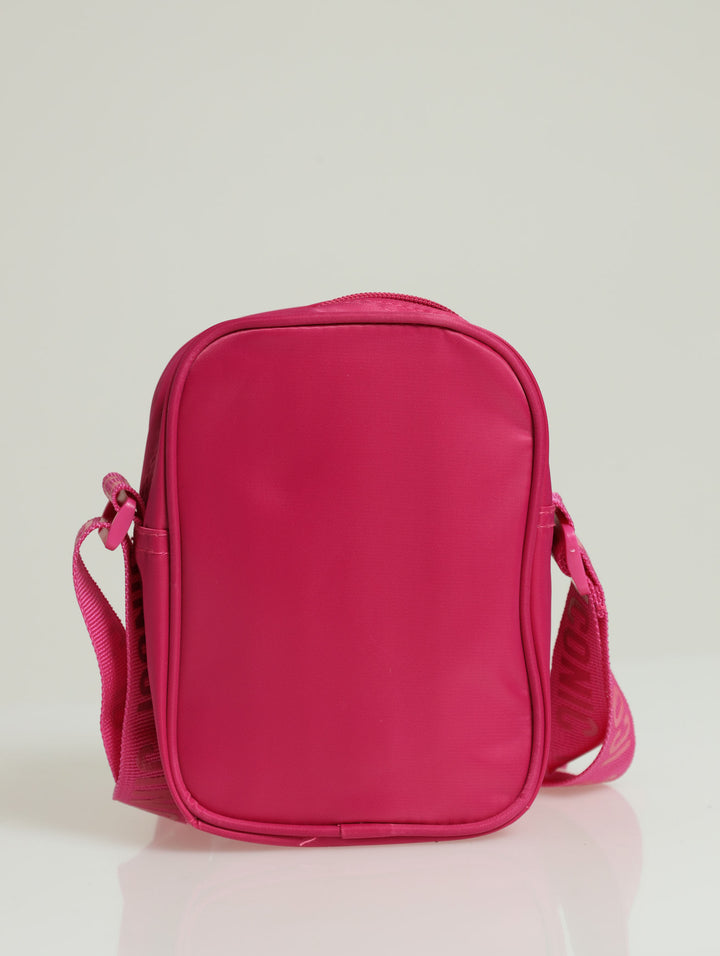 Girls Nylon Canvas Crossbody Bag - Pink