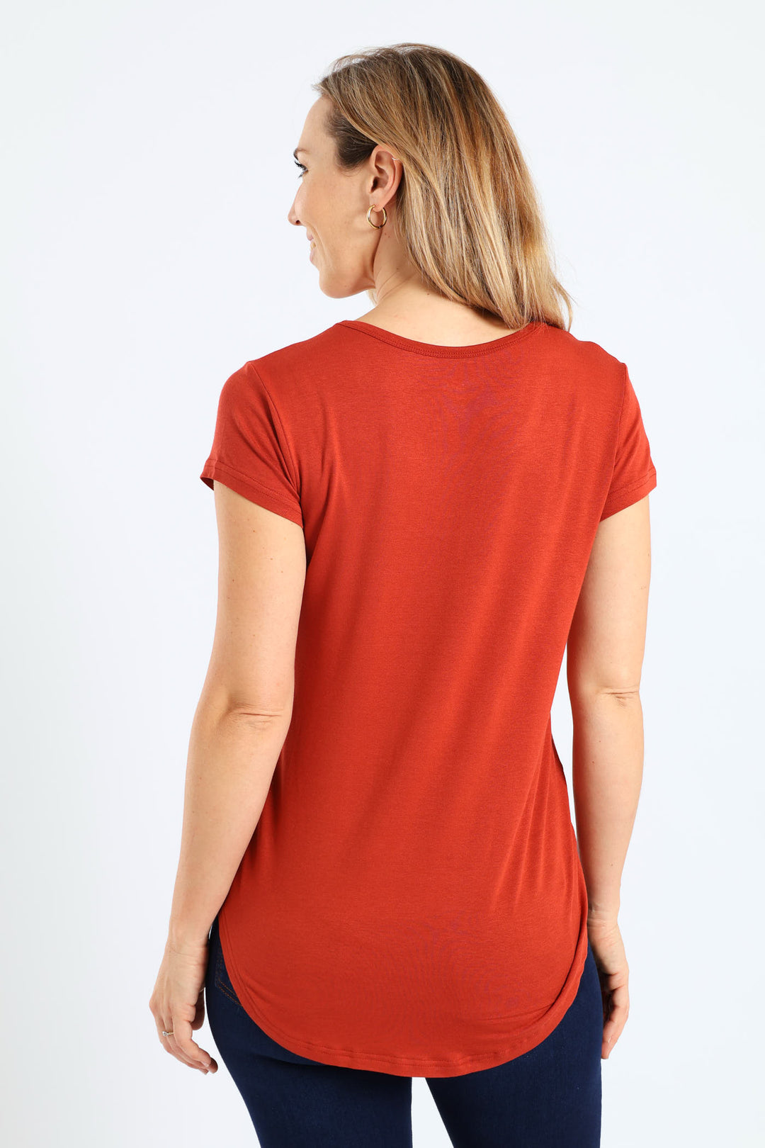 Plain Pocket Tee - Rust