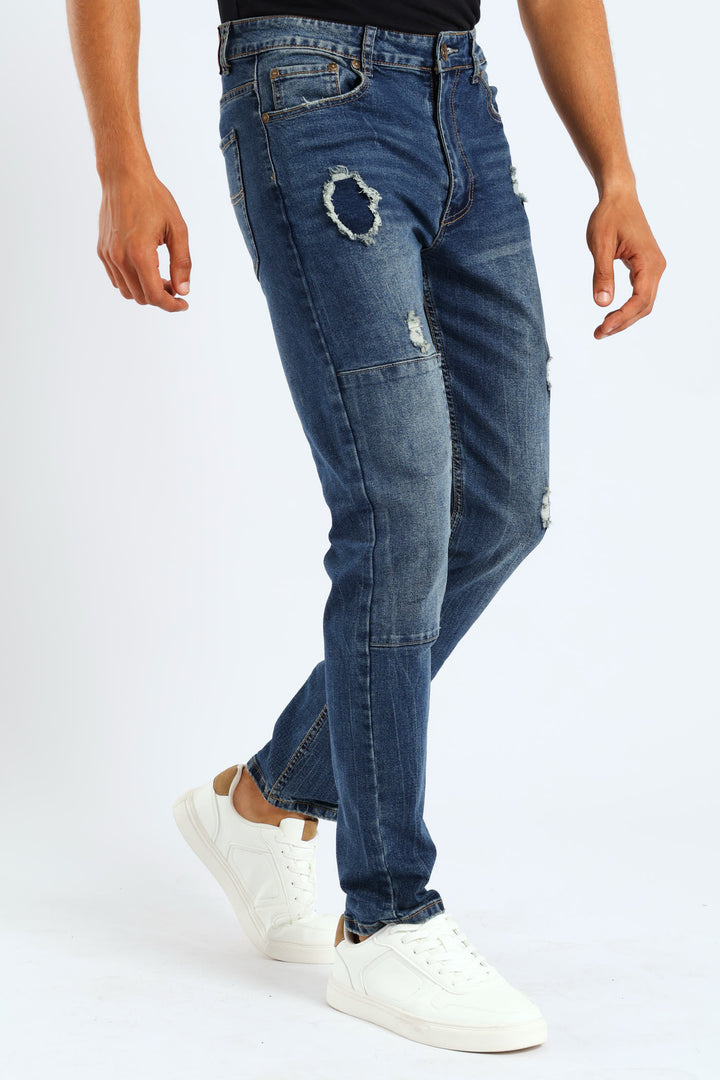 Rip & Repair Patch Denim - Dark Wash