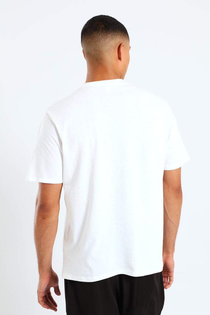 Teddy Printed Basic Tee - White