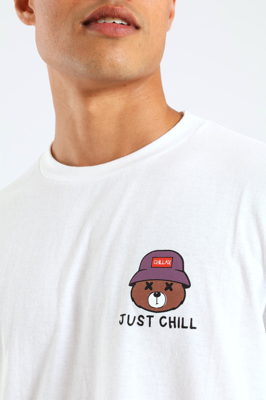 Teddy Printed Basic Tee - White