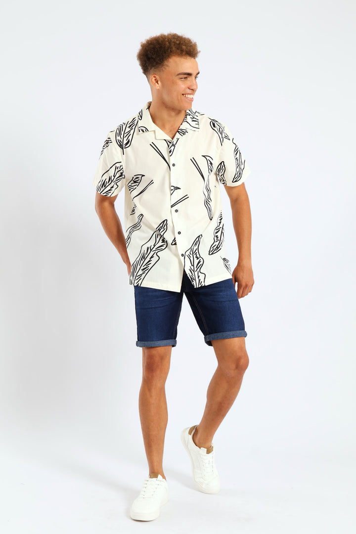 Floral Shirt - Stone