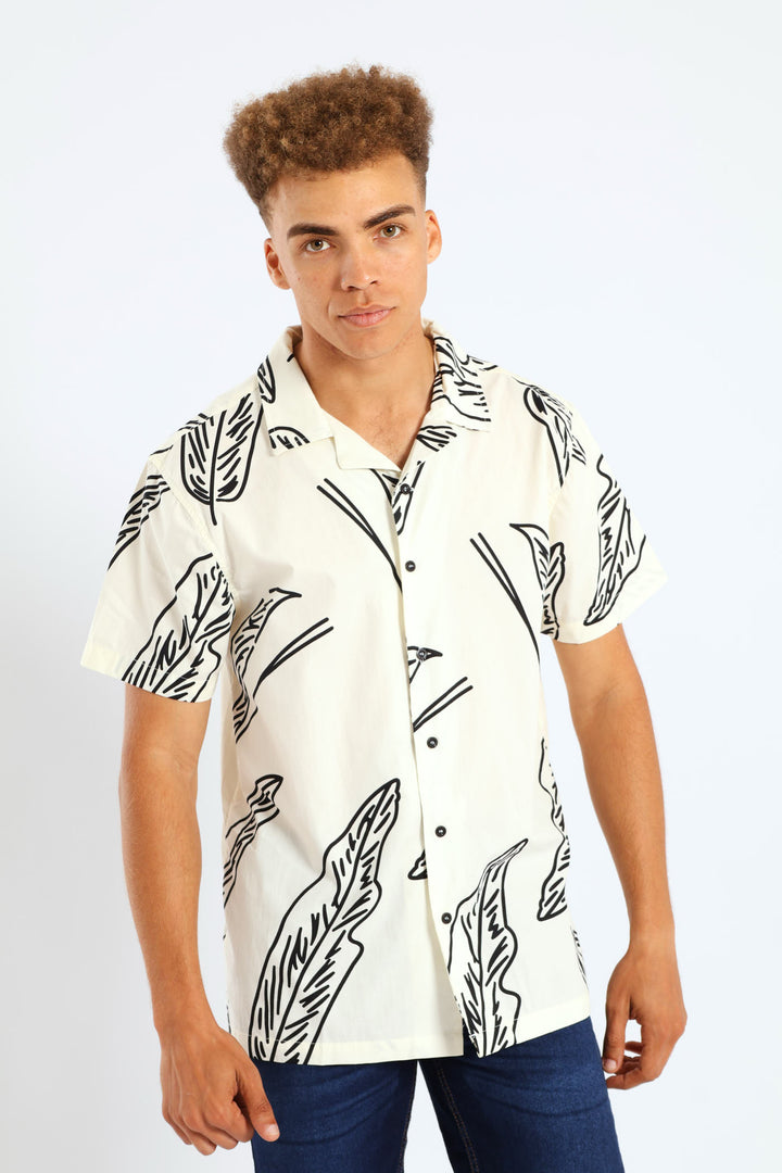 Floral Shirt - Stone