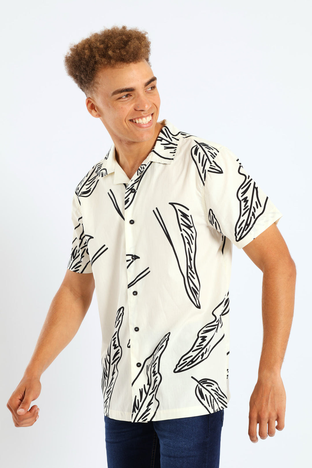 Floral Shirt - Stone