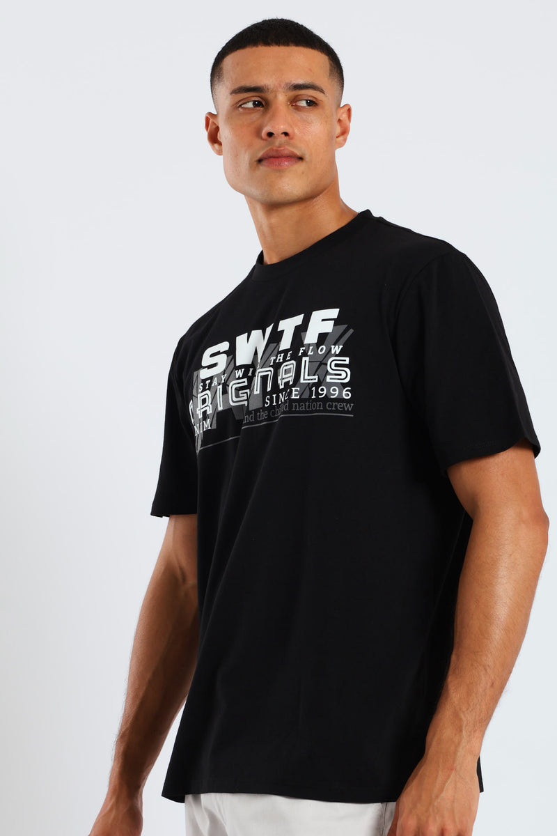 Basic Print Tee - Black