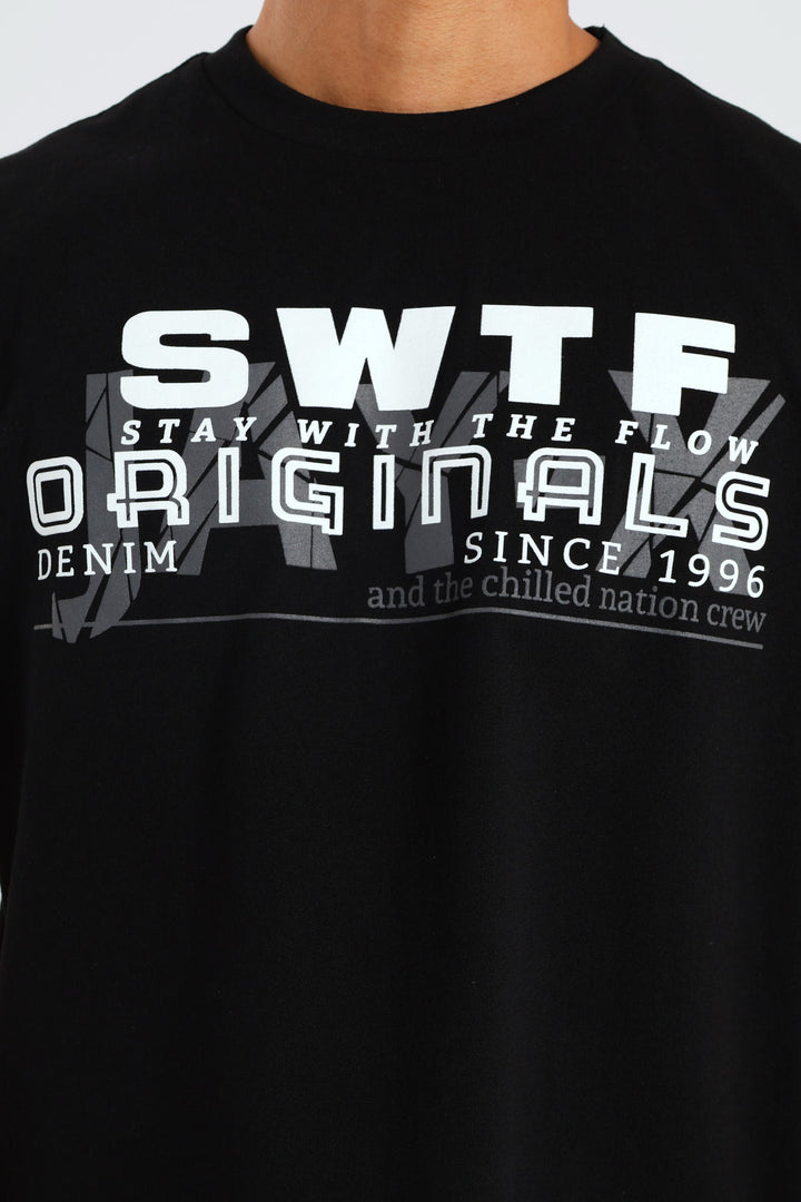 Basic Print Tee - Black