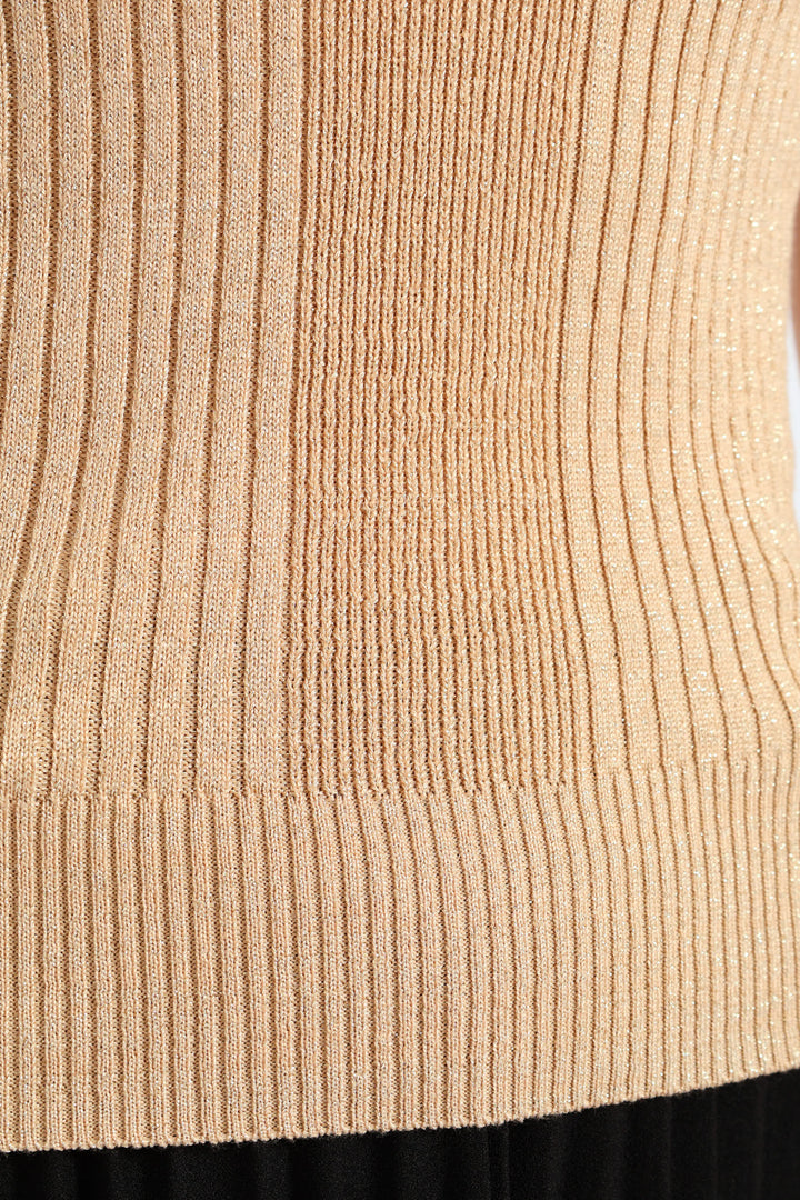 Strappy Metallic Tank Top - Gold