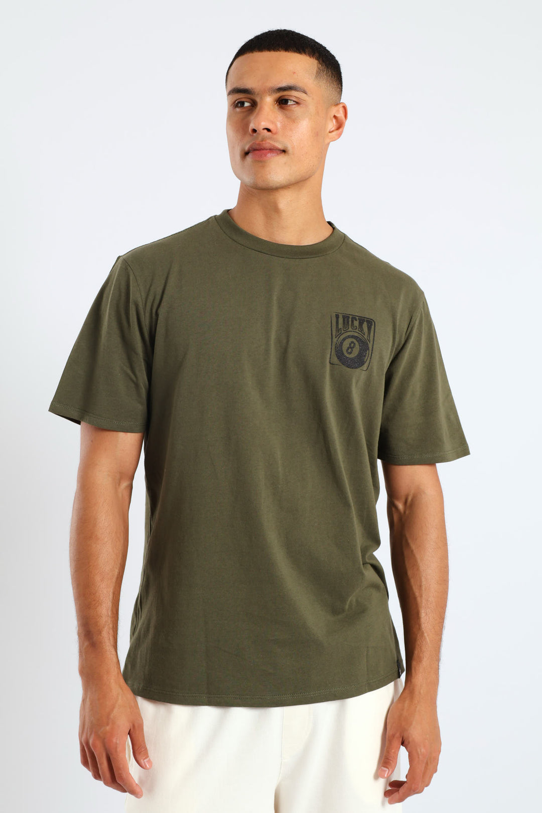 Basic Lucky Printed Tee - Fatigue