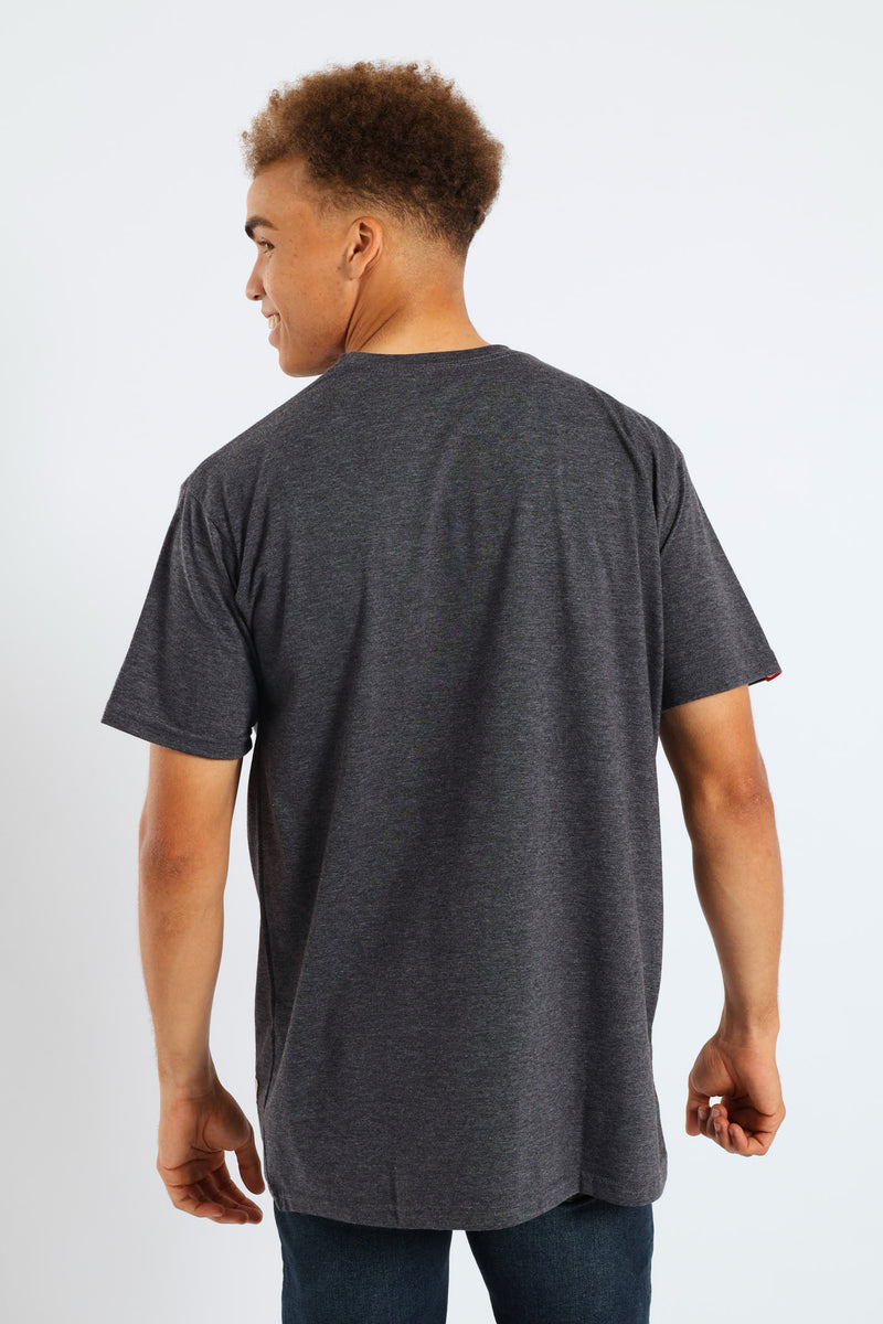 Rhino Shadow Print Tee - Charcoal