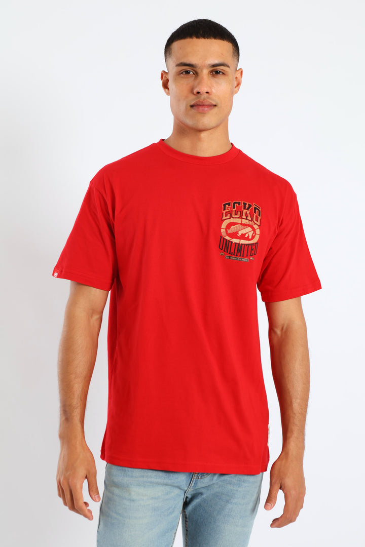 Back Print Tee - Red