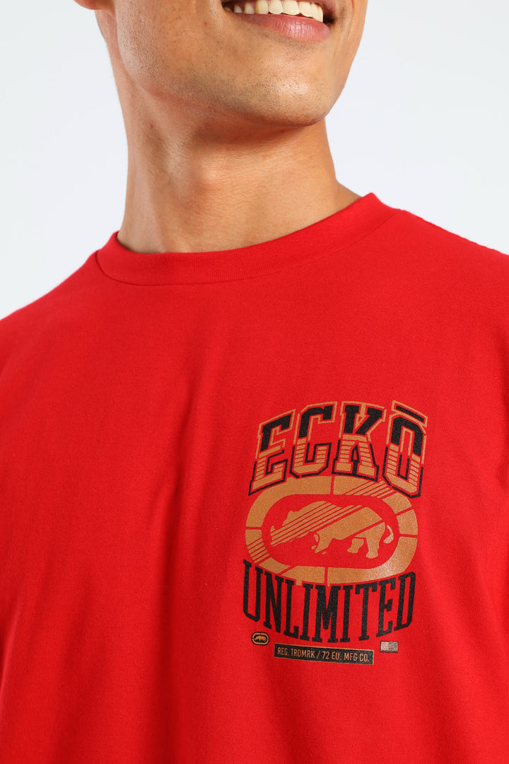 Back Print Tee - Red