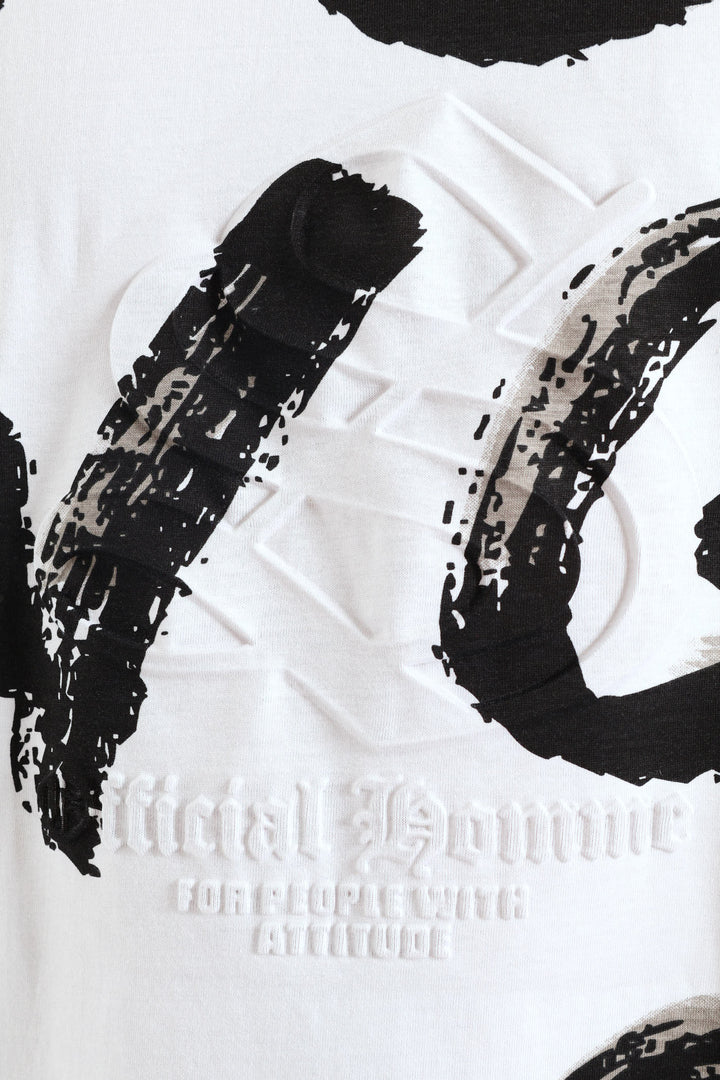 Rotary Embossed Tee - White