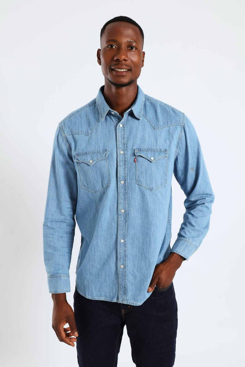 Classic Western Franklin Shirt - Stonewash