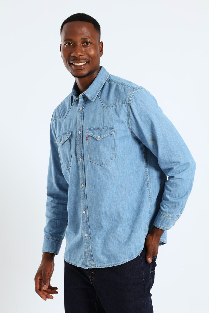 Classic Western Franklin Shirt - Stonewash