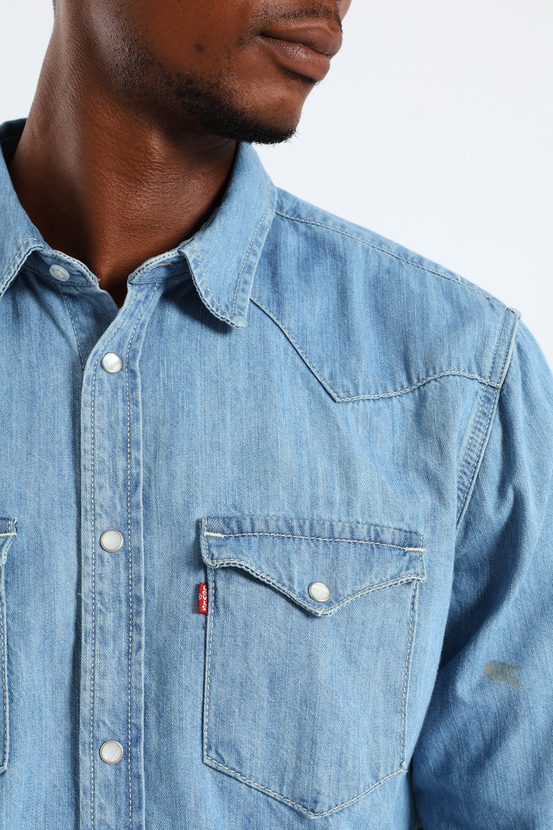 Classic Western Franklin Shirt - Stonewash