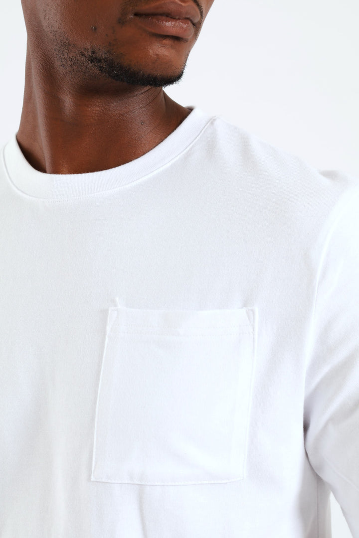 Heavy Weight Pocket Tee - White