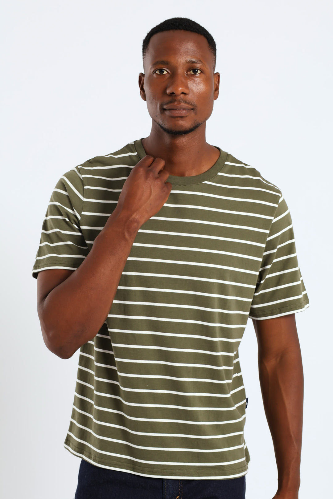 Stripe Tee - Olive