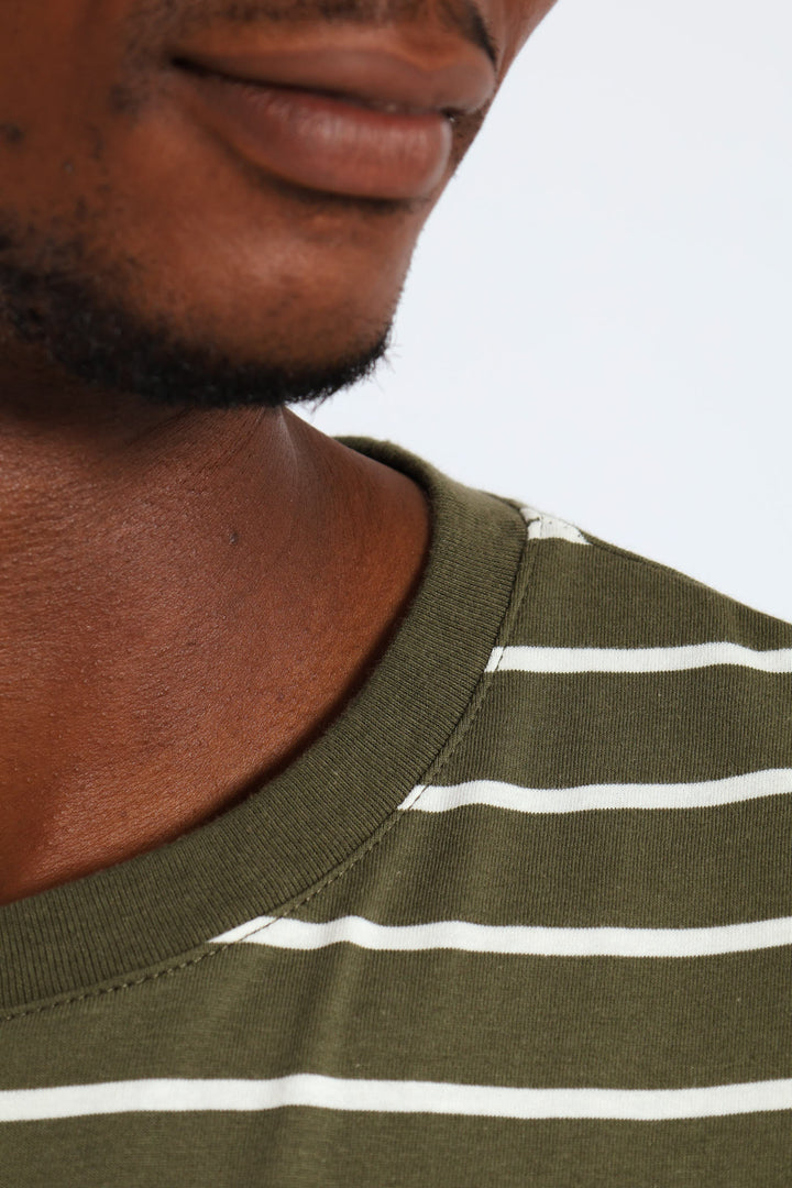 Stripe Tee - Olive