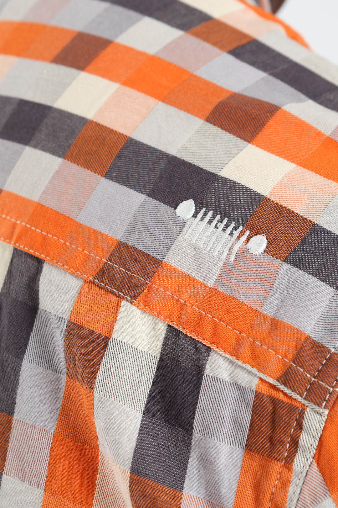 Yarn Dye Check Shirt - Orange