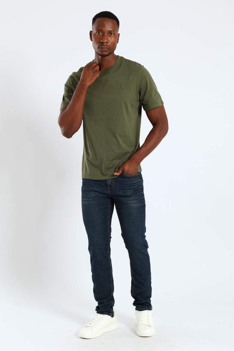 Basic Crew Neck Tee - Olive