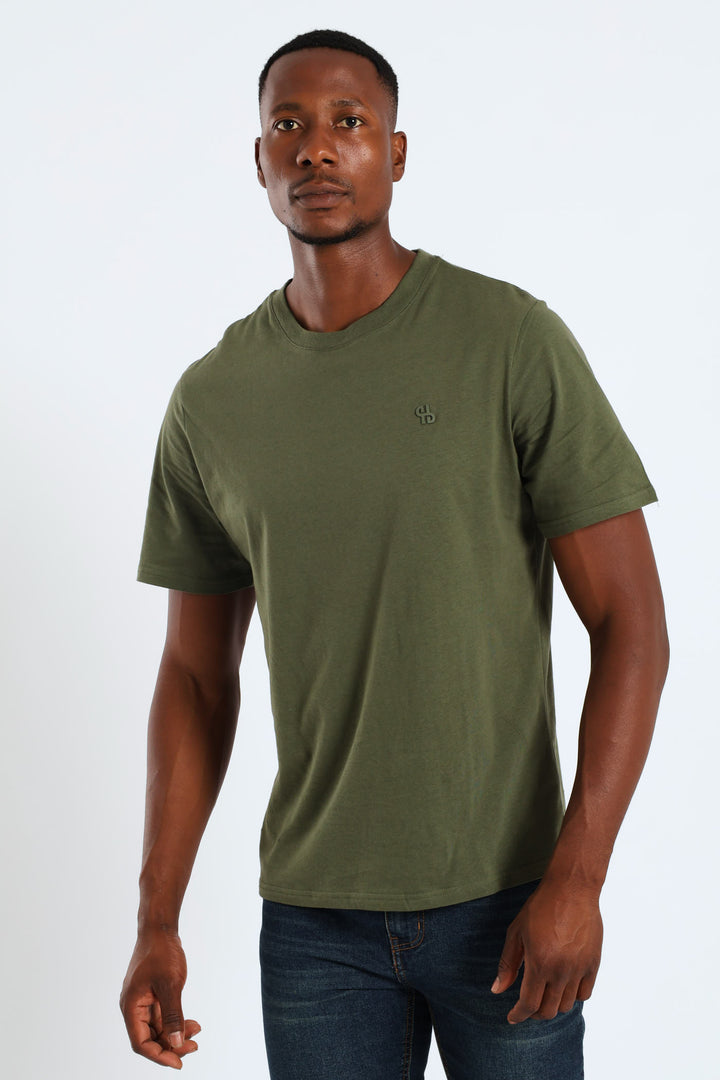 Basic Crew Neck Tee - Olive