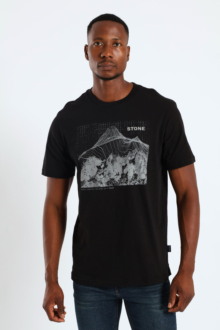 Mount Topographic Tee - Black