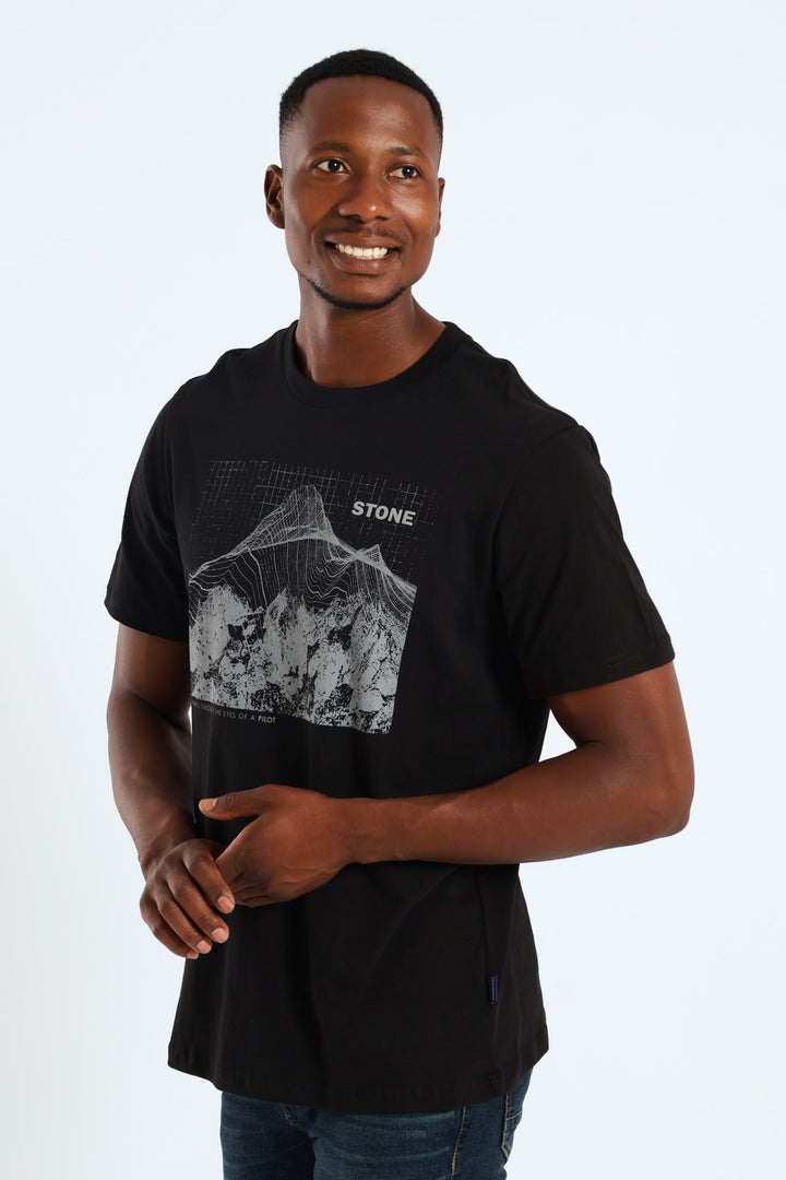 Mount Topographic Tee - Black