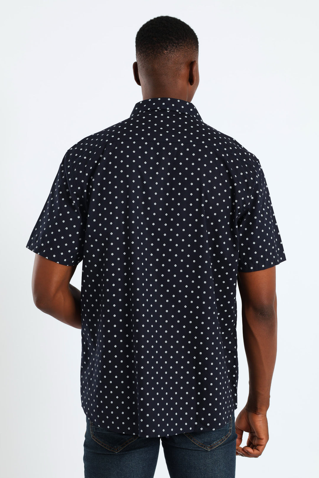 Quatro Dot Regular Shirt - Navy