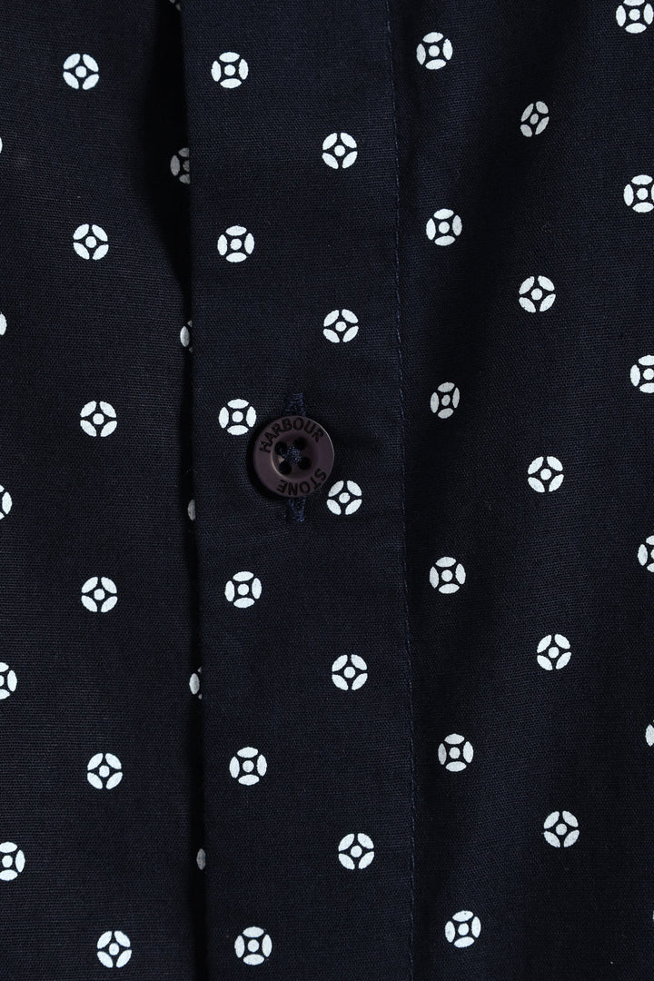 Quatro Dot Regular Shirt - Navy