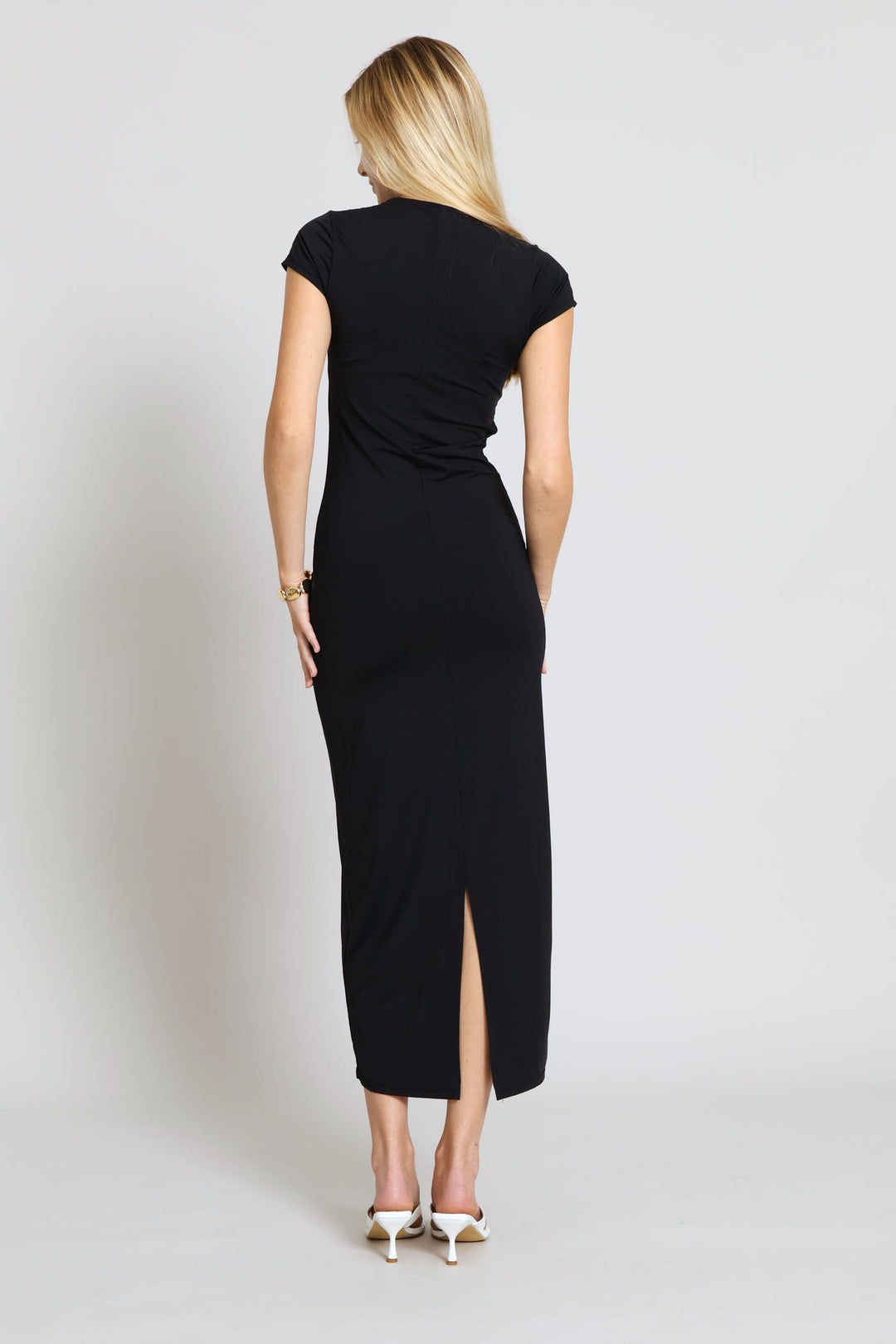 Skin Tight Maxi Dress - Black