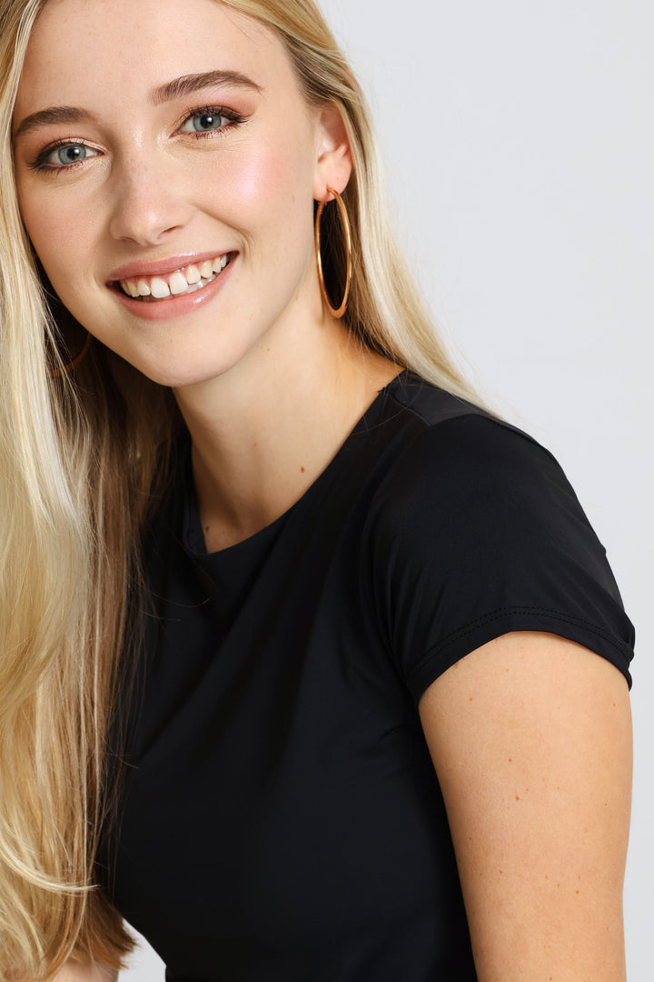 Skin Tight Maxi Dress - Black