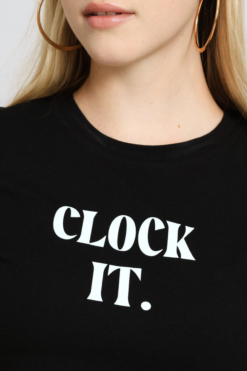 Clock It Baby Tee - Black