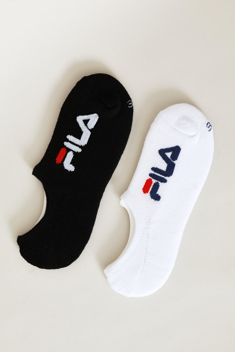 2 Pack Emily No Show Sock - Black/White