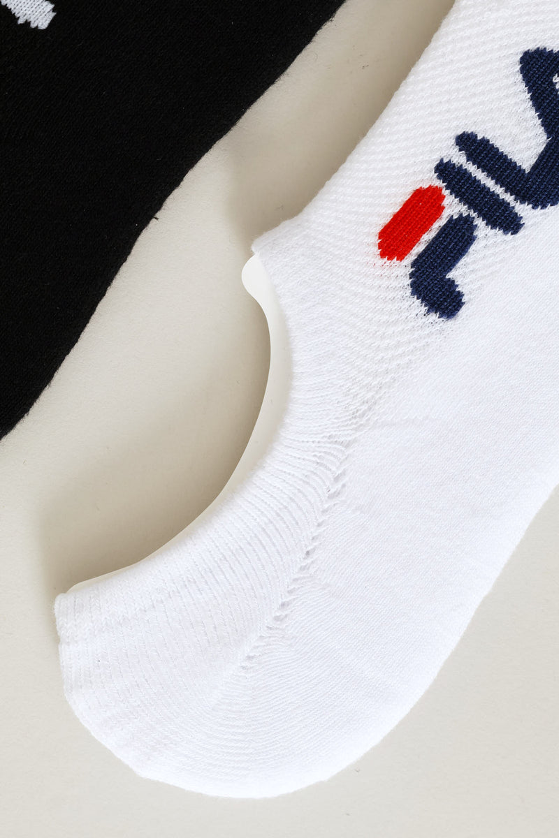 2 Pack Emily No Show Sock - Black/White