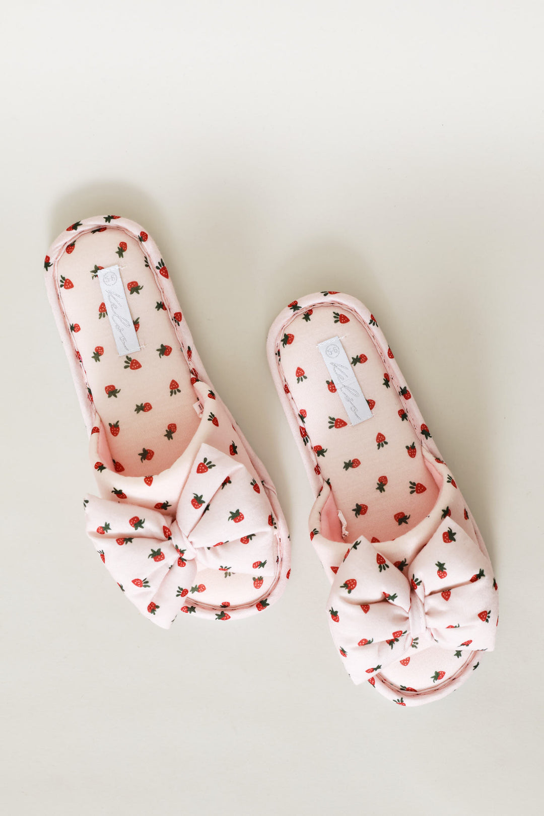 Printed Puffed Bow Slipper - Pink