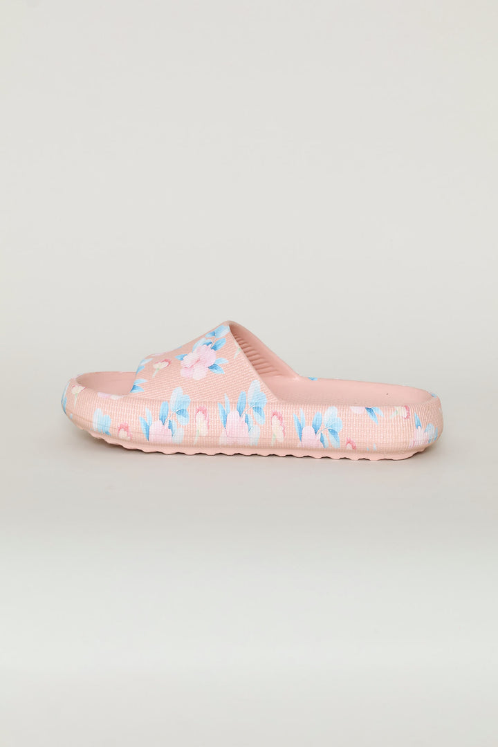 Printed Eva Mule Sandal - Blush