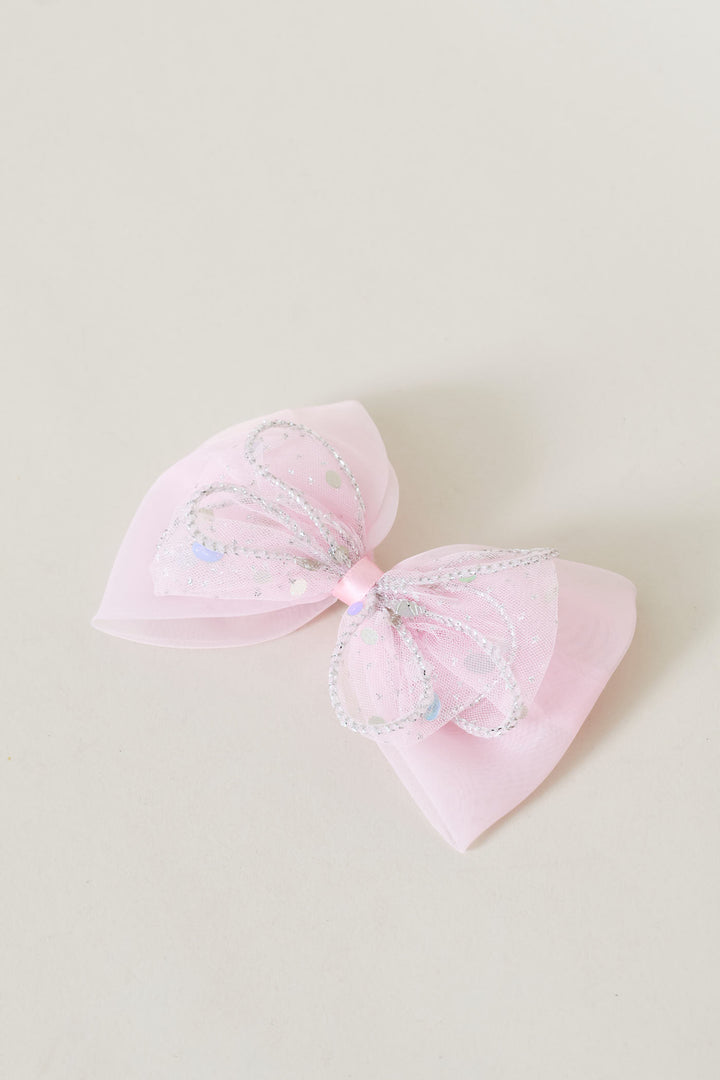 Pre-Girls 2 Pack Tulle Glitter Clip - Pink