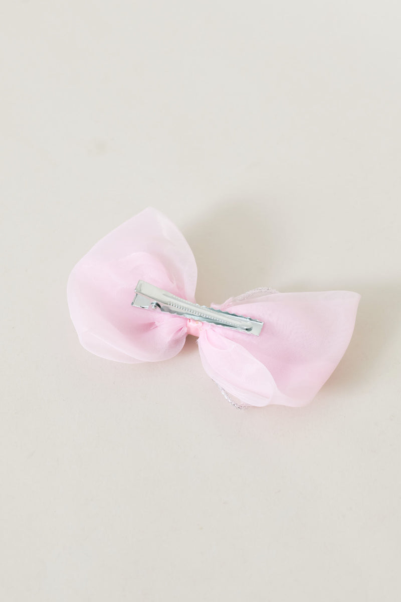 Pre-Girls 2 Pack Tulle Glitter Clip - Pink