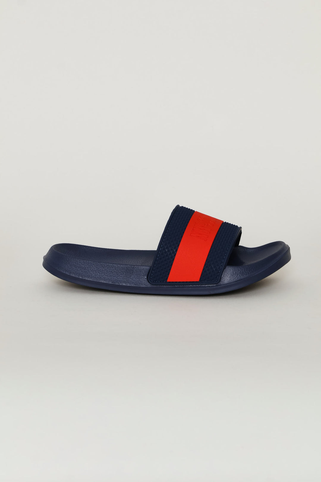 Boys Stripe Pool Slide - Navy/Red